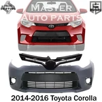 Front Bumper Primed Cover + Upper Lower Grille For 2014-2016 Toyota Corolla. Fixed Price $204.00.
