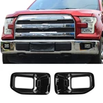 Black Front Bumper Fog Light Lamp Cover Trim Bezels Ford F150 Xlt 15-20 Abs. Fixed Price $33.99.