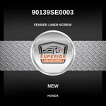 Genuine Honda Fender Liner Screw Left Right Front Rear Inner 90139SE0003. Fixed Price $39.00.