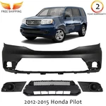 Front Bumper Cover Primed Plastic & Fog Lights For 2012-2015 Honda Pilot. Fixed Price $299.00.