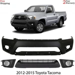 Front Bumper Cover Primed Plastic & Fog Lights Kit For 2012-2015 Toyota Tacoma. Fixed Price $245.00.