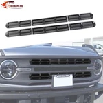 6PCS Front Mesh Grill Trim Guard Exterior Cover Ford Bronco 21+ Carbon Fiber. Fixed Price $16.99.