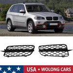 Front Lh&rh Bumper Lower Grille Cover Set Black For 2007-2010 Bmw X5 E70. Fixed Price $26.94.