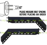 Black Powder Coated Angled Mud Flap Hanger Set 1/2" Bolt Pattern. Fixed Price $89.99.