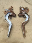 1967 1968 Ford Mustang Coupe Convertible Trunk Hinges Original Pair Rotate Well. Fixed Price $45.00.
