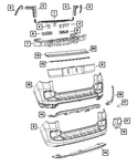 Genuine Mopar Rear Lower Fascia 5RJ56U47AA. Fixed Price $502.50.