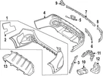 Genuine Mercedes-benz Bumper Cover Spacer Panel 254-885-09-02. Fixed Price $128.00.