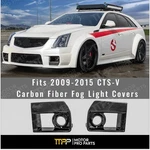 Fits 2009-15 Cadillac Cts-v Real Carbon Fiber Front Bumper Fog Light Frame Cover. Fixed Price $388.99.