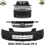 Front Bumper Cover Textured Plastic & Grille Assembly For 2002-2004 Honda Cr-v. Fixed Price $203.32.