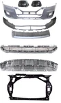 Replacement For 2016-18 Front Bumper Cover RSQ3 Grille Lower Spoiler 8PC Set. Fixed Price $459.91.