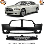 Front Bumper Cover Primed Plastic & Fog Lights Kit For 2011-2014 Dodge Charger. Fixed Price $200.00.