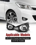 Fog Lights For 12-14 Toyota Yaris Clear Glass Lens Replacement Lamp Switch Wires. Fixed Price $45.99.