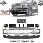 New Front Bumper Chrome Steel & Fog Lights Assembly Kit 2015-2017 Ford F-150. Fixed Price $384.85.