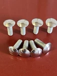 Bumper Bolt Lot (8) Round 7/16" X 1/4 Stainless Cap Vintage Hot Rod Trog Scta. Fixed Price $44.99.