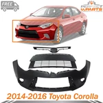 Front Bumper Primed Cover + Upper Lower Grille For 2014-2016 Toyota Corolla. Fixed Price $205.00.