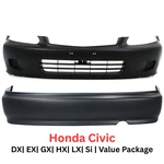 Front & Rear Bumper Covers For 1999-2000 Honda Civic Dx/ex/gx/hx/lx/si Primed. Fixed Price $235.94.