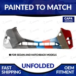 New Painted To Match Capa Certified Front Bumper For 2014-2016 Mazda 3 Sedan. Fixed Price $110.99.