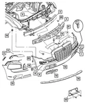 Genuine Mopar Front Fascia Strip Right 4805936AA. Fixed Price $98.05.