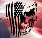 American Flag Skull Vinyl Decal Sticker Car Truck Window Bumper Patriotic Usa. Fixed Price $14.75.