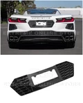 Carbon Flash Metallic Rear License Plate Frame Backing Cover 20-UP Corvette C8. Fixed Price $119.98.