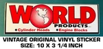 World Products Cylinder Heads Engine Blocks-vintage Original Vinyl Decal Sticker. Fixed Price $10.93.