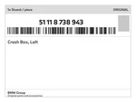 Genuine Bmw Crash Box, Left 51-11-8-738-943 New. Fixed Price $56.10.