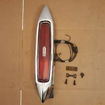1989 Cadillac Brougham Tail Light With Fiber Optic Cable Left Chrome Bumper End. Fixed Price $285.00.
