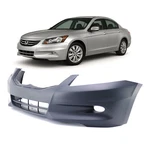 Front Bumper Cover For 2011-2012 Honda Accord Sedan W Fog Light/ Spoiler Holes. Fixed Price $138.02.