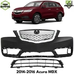 Front Bumper Cover Primed Plastic & Grille Assembly Kit For 2014-2016 Acura Mdx. Fixed Price $1170.00.