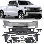Chrome Steel Front Bumper Cover Kit Fit 2019-22 Chevrolet Silverado 1500 Pickup. Fixed Price $660.50.