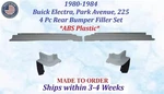 New 1980-1984 Buick Electra, Park Ave, 225 Pc Rear Bumper Filler Panel Set. Fixed Price $364.99.