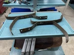 1938 Ford Standard Rear Bumper Brackets / Mounts Original Pair '38 Deluxe Coupe. Fixed Price $250.00.