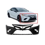Front Bumper Cover For 2018-2020 Toyota Camry W/park Holes Primed TO1000437. Fixed Price $179.61.