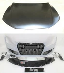 RS7 Style Front Bumper Cover Grille Lower Spoiler Hood Set Fits 2012-15 A7. Fixed Price $1369.33.