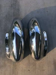 1947 -1948 Studebaker Commander Nos Front Bumper Wing Guards. Fixed Price $275.00.