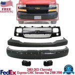 Front Bumper + Grille Upper Cover & Brackets For 2003-21 Express / Savana. Fixed Price $802.63.