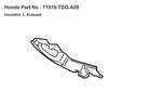 (1) Bnib Oem 17-19 Honda Civic Lower Exhaust Insulator / Cover 71519-TGG-A00. Fixed Price $59.95.
