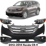 Front Bumper Cover Fascia & Grille Assembly Kit For 2012-2014 Honda Cr-v. Fixed Price $509.50.
