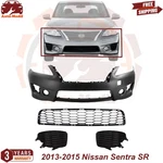 Front Bumper Cover Primed Foglight Lh &rh For 2013-2015 Nissan Sentra Sr. Fixed Price $236.27.