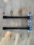 Triumph TR6 Front License Plate Support Bars With Drop-down Brackets Rare. Fixed Price $225.00.