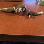 #A25 Late 40S ? Ford Trunk Lid Handle 8A7043525 8A-7043511. Fixed Price $40.00.