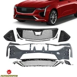 For 20-24 Cadillac CT4 Sport Complete Front Bumper Grille Kit With Foglamp Cover. Fixed Price $490.99.