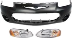 Sebring 01-03 Front Bumper Cover 3-PC Kit With Headlights. Fixed Price $467.95.