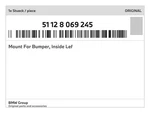 Genuine Bmw Mount For Bumper, Inside Lef 51-12-8-069-245 New. Fixed Price $91.53.