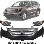 Front Bumper Cover Fascia & Headlight Assembly Kit For 2012-2014 Honda Cr-v. Fixed Price $290.99.