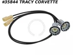 1958-1960 Corvette New Reproduction License Plate Light Leads With Sockets. Fixed Price $44.00.