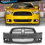 Fits 11-14 Dodge Charger SRT8 Style Front Bumper Cover W/ Upper Lower Grille. Fixed Price $629.99.