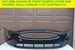 2007 2009 Jaguar Xkr Front Bumper Cover Black Oem W/ Park Sensor Hole 2008. Fixed Price $599.00.