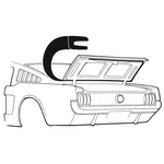 1965-66 Mustang Fastback Trunk Weatherstrip. Fixed Price $23.95.