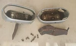 Pair Of 1961 Cadillac Rear Bumper Ends That The Tail Lights Fit In Oem . Rh & Lh. Fixed Price $255.00.